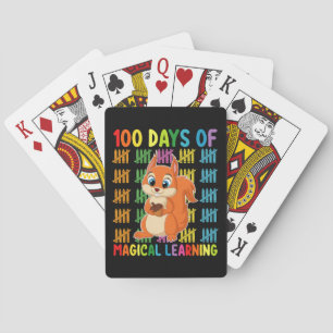 100 Days Of Magical Learning Squirrel School Poker Cards
