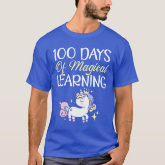 100 Days Of Magical Learning Unicorn Lovereacher f T-Shirt