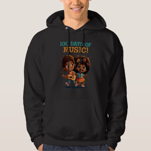100 Days of Music at School Musical 100th Day Teac Hoodie