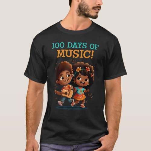 100 Days of Music at School Musical 100th Day Teac T_Shirt