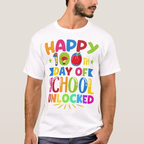 100 Days Of Pre K _ Happy 100th Day Of School  T_Shirt