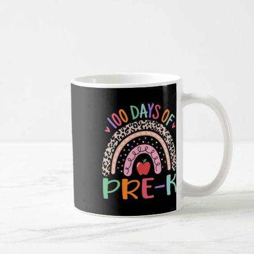 100 Days Of Pre K Teacher Kids 100th Day Of School Coffee Mug