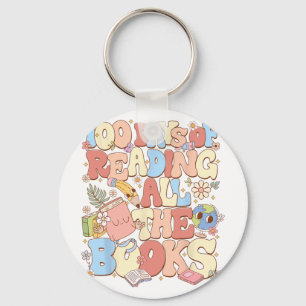 100 Days Of Reading All The Books Celebration  Keychain