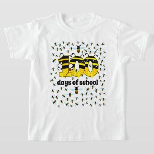 100 Days of schol  100 Bee T_Shirt