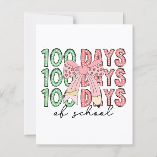 🎉🎀 100 Days of School 🎀📚 (Front)