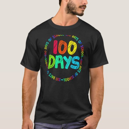 100 Days Of School 100th Day Kindergarten Pre K Te T_Shirt