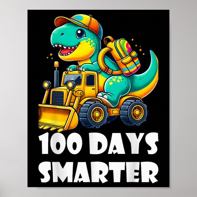 100 Days Of School 100th Day Of Kindergarten Poster (Front)