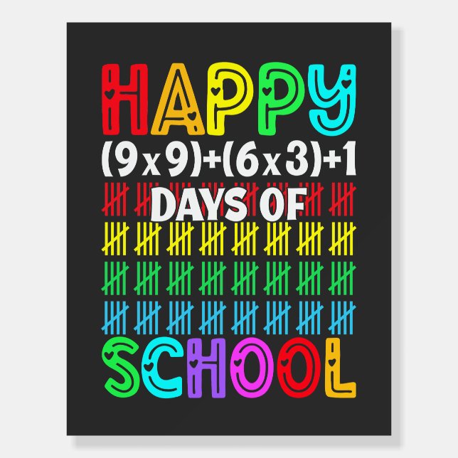 100 days of school,100th day of school foam board (Front)