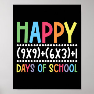 100 Days Of School 100th Day Smarter Math Formula Poster