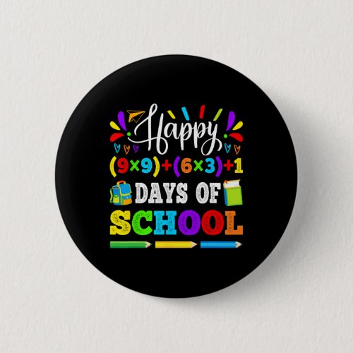 100 Days Of School 100th Math Equation Teacher Kid Button