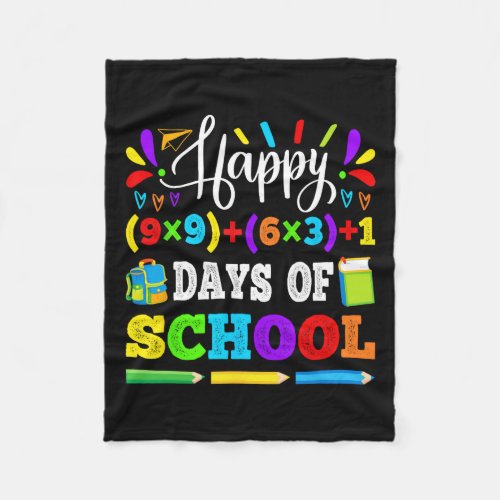 100 Days Of School 100th Math Equation Teacher Kid Fleece Blanket