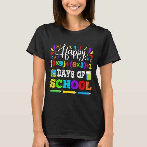 100 Days Of School 100th Math Equation Teacher Kid T_Shirt