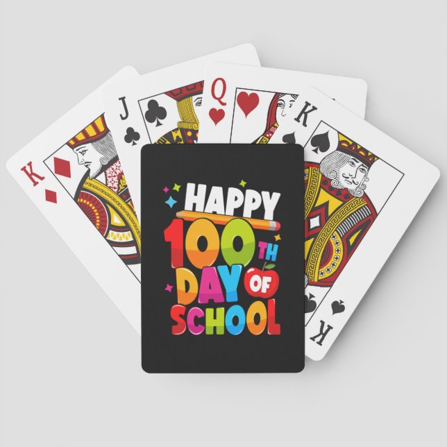100 Days of School 44 Poker Cards (Back)