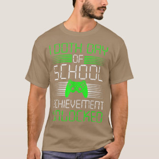 100 Days of School Achievement Unlocked Video Game T-Shirt