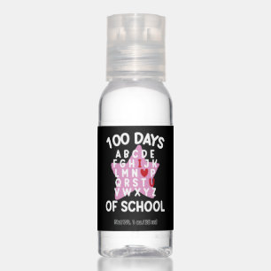 100 Days Of School Alphabet 100th Day Teacher  Hand Sanitizer