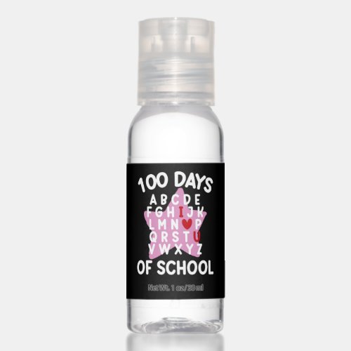 100 Days Of School Alphabet 100th Day Teacher  Hand Sanitizer