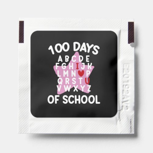 100 Days Of School Alphabet 100th Day Teacher  Hand Sanitizer Packet