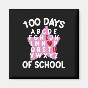 100 Days Of School Alphabet 100th Day Teacher Magnet