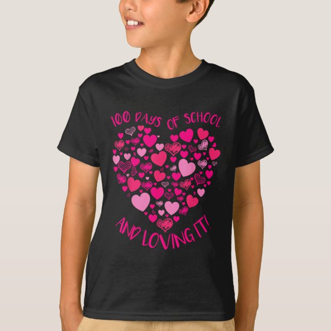 100 Days Of School And Still Loving It Cute T-Shirt (Front)
