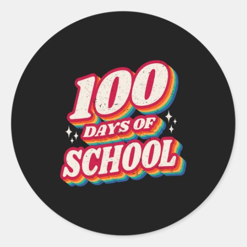 100 Days Of School And Still Loving It Hearts 100t Classic Round Sticker