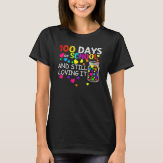 100 Days Of School And Still Loving It Hearts Cute T-Shirt