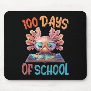100 Days Of School Axolotl Sea 100th Day Of Mouse Pad