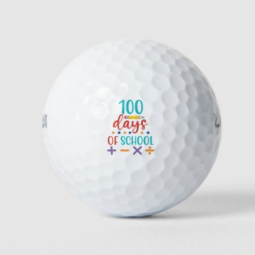 100 Days of School Back to School BTS Golf Balls