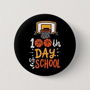 100 Days Of School Basball Button