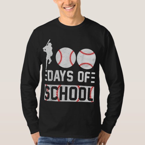 100 Days Of School Baseball 100th Day Of School Ba T_Shirt