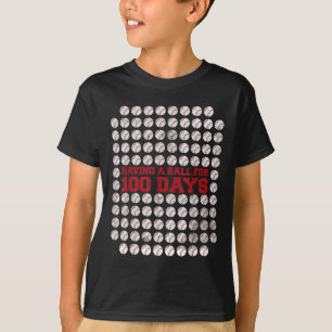 100 Days Of School Baseball 100th Day Of School T-Shirt