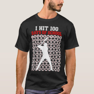 100 Days Of School Baseball 100th Day Of School T-Shirt