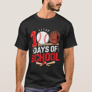 100 Days Of School Baseball 100th Day Student T-Shirt