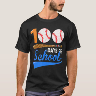 100 Days Of School Baseball 100th Day T-Shirt