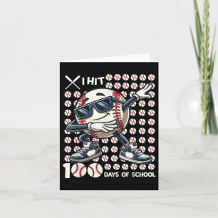 100 Days Of School Baseball Bat 100th Day Of Card