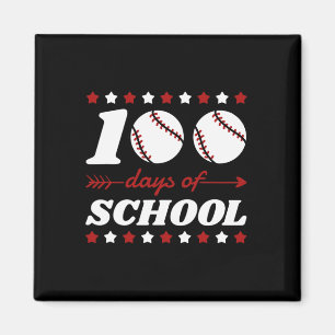 100 Days Of School Baseball Lovers Magnet