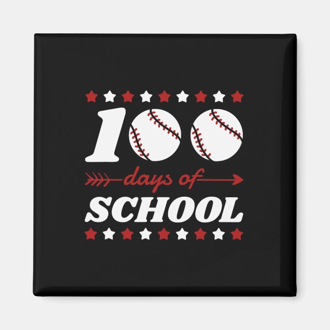 100 Days Of School Baseball Lovers  Magnet (Front)