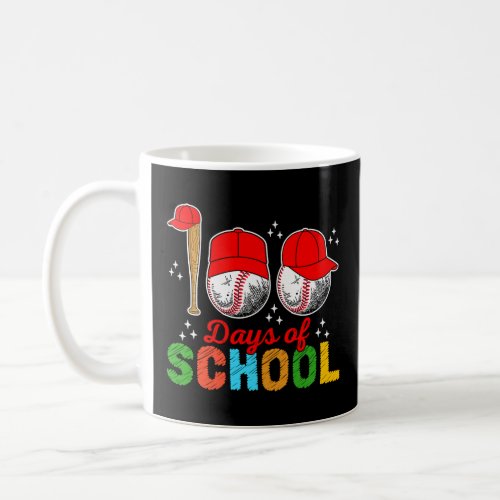 100 Days of School Baseball  School Crew 100th Day Coffee Mug