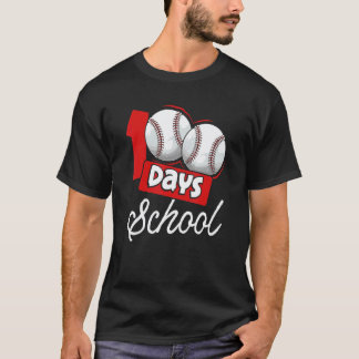100 Days Of School Baseball Softball Teacher Kids_ T-Shirt