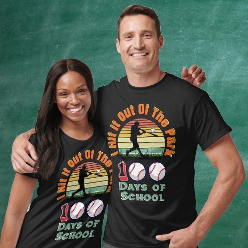 100 Days of School Baseball Staff Teacher T_Shirt