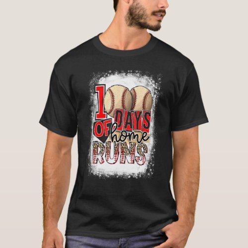 100 Days of School Baseball Teacher Kids 100th Day T_Shirt