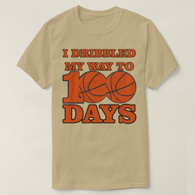 100 days of school Basketball 100th Day Of School T-Shirt (Design Front)