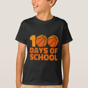 100 Days Of School Basketball 100th Day Of School  T-Shirt
