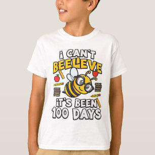 100 Days Of School Bee Funny 100th Day Teacher Wom T-Shirt
