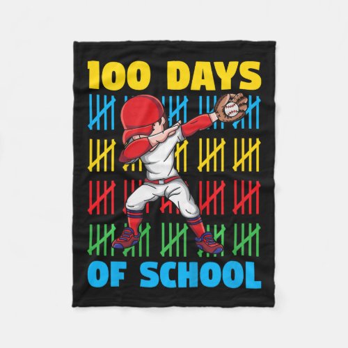 100 Days Of School Boys 100th Day Of School  Fleece Blanket