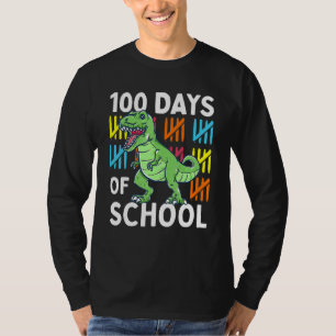100 Days Of School Boys Dinosaur 100th Day Dino T-Shirt