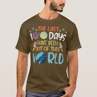 100 Days Of School Boys Outer Space Astronaut Plan T-Shirt
