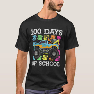 100 Days Of School Boys Shirt Monster Truck Kids T