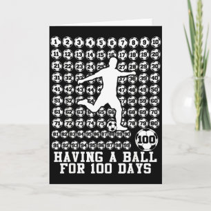 100 Days Of School Boys Soccer 100th Day Of School Card