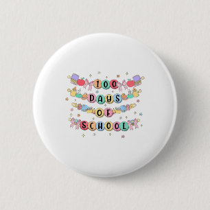 100 Days Of School Bracelet 100th Day Girls Kids Button