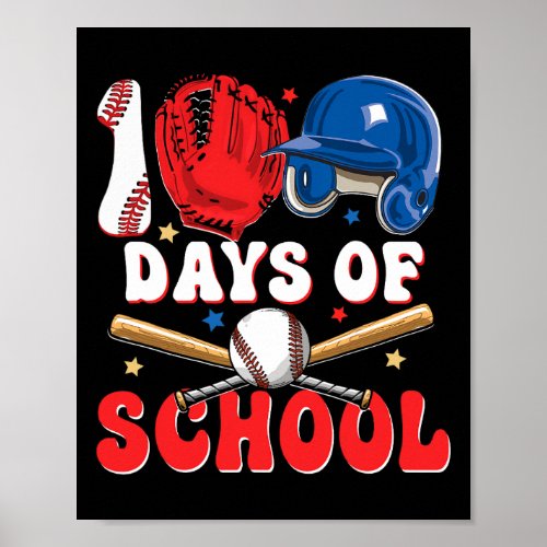 100 Days Of School Bysebyll 100th Day For Boys Kid Poster